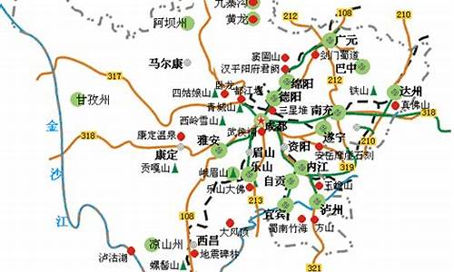 四川旅游地图景点分布_四川旅游地图景点分